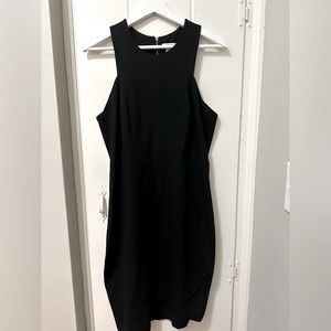 Helmut Lang zip up black dress